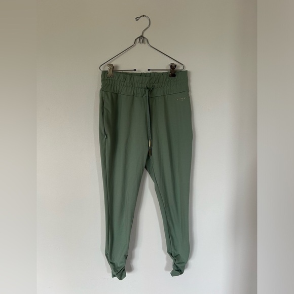 Gymshark Whitney Simmons Jogger Pants Women Size S Fitted Ruched Moss Green​ - Picture 4 of 13
